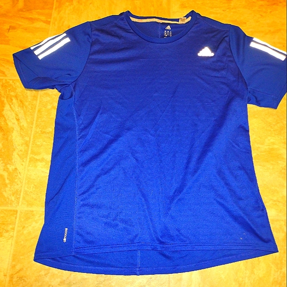 Adidas men's running shirt large, blue